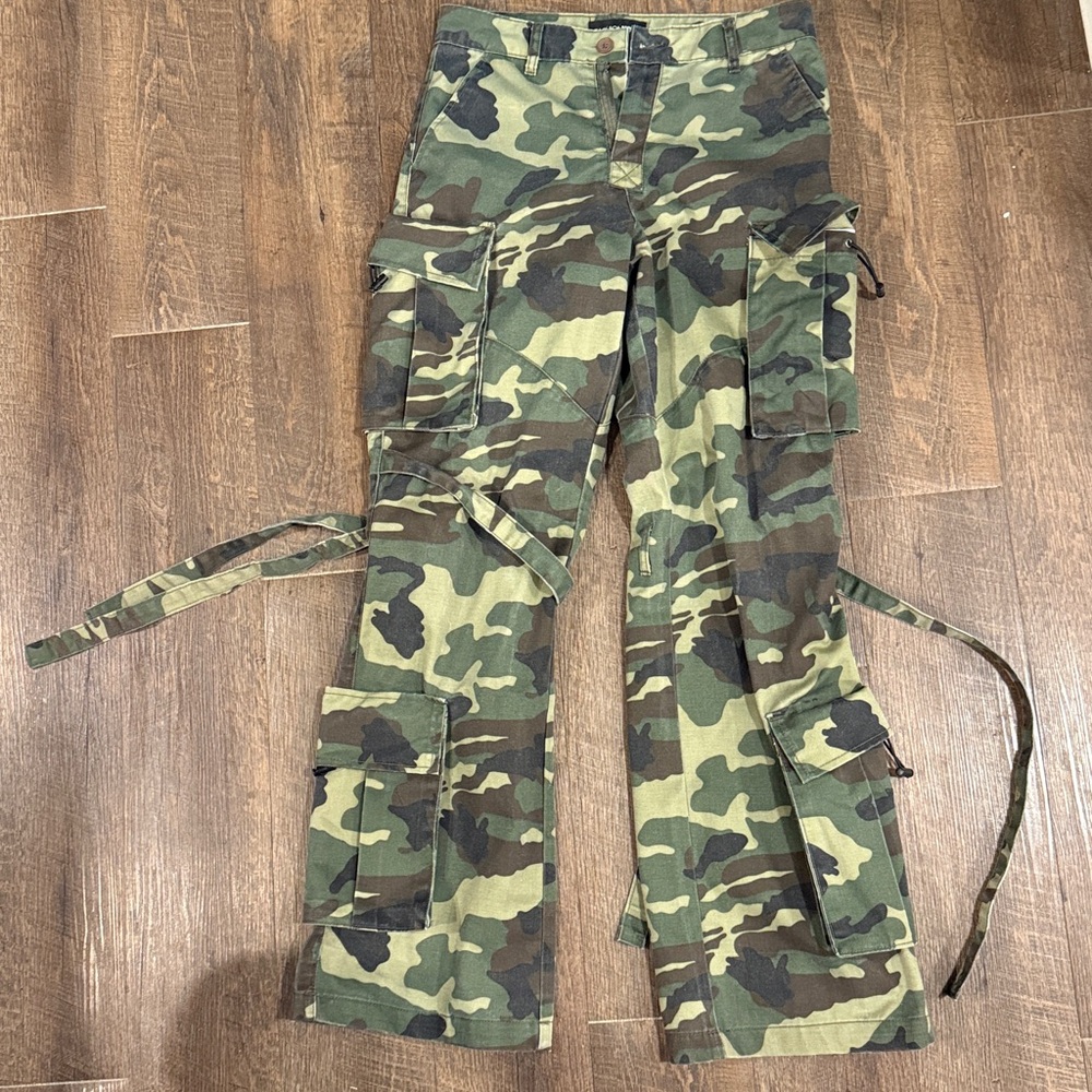 Fashion Nova Level You Up Camo Cargo Pant - Olive/combo (S) - Picture 7 of 13